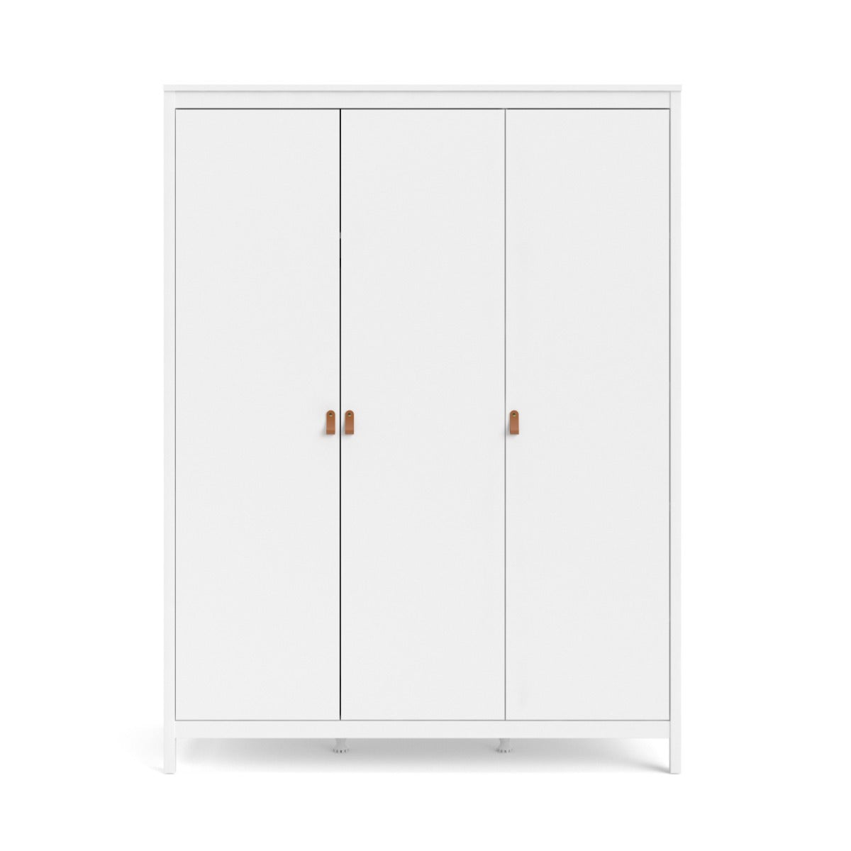 Sleek White Madrid 3-Door Wardrobe for Stylish Storage