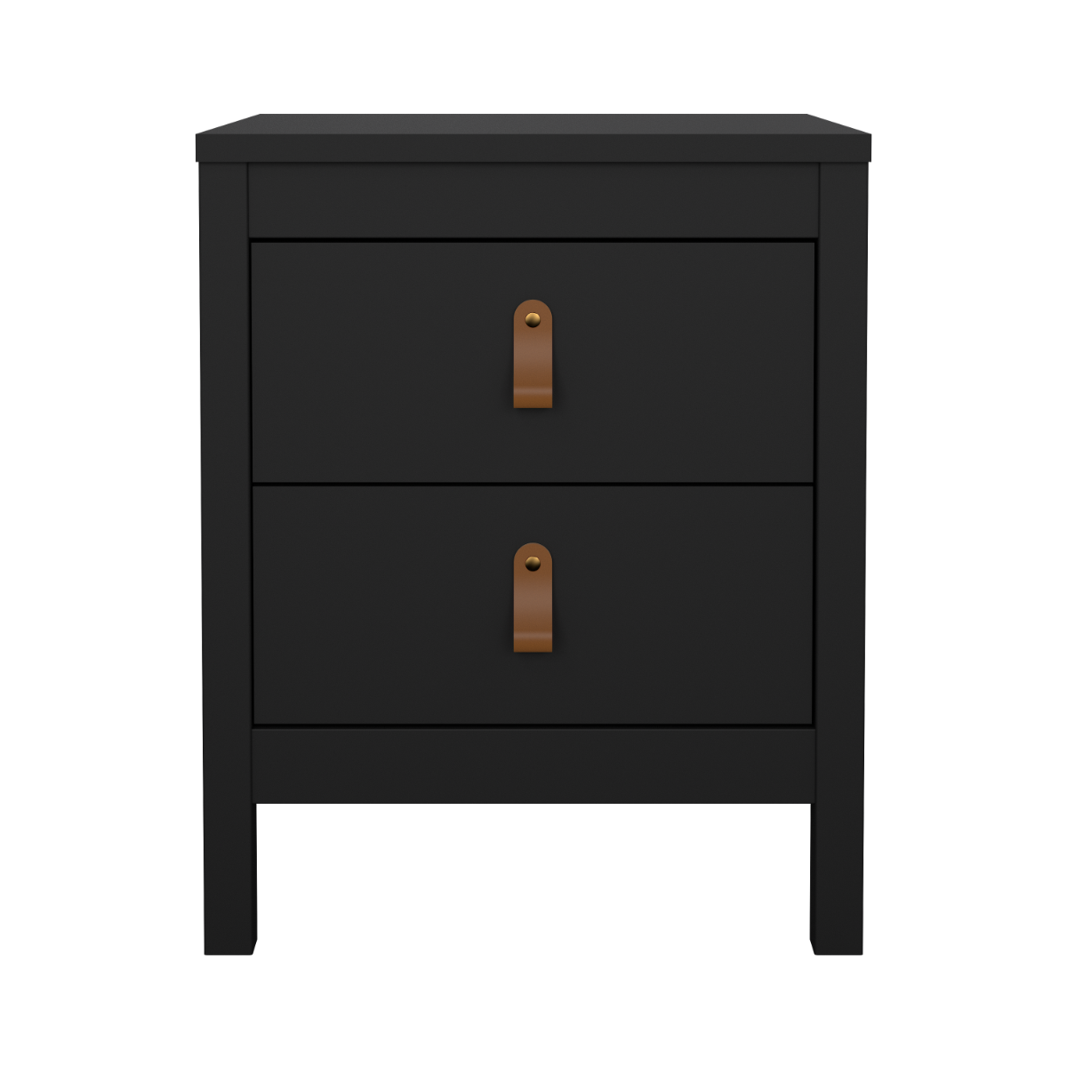 Madrid 2 Drawer Nightstand - Black