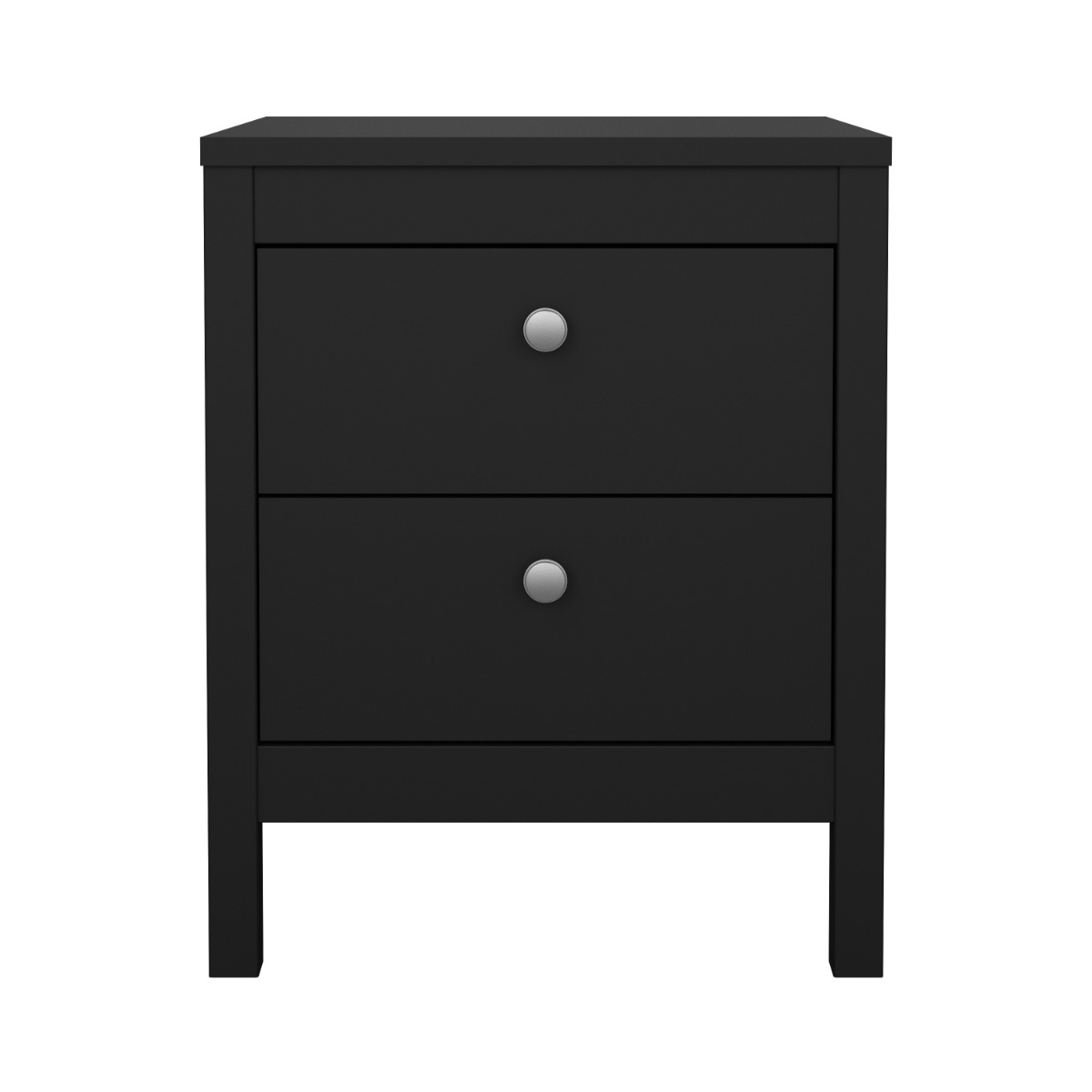 Madrid 2 Drawer Nightstand - Black