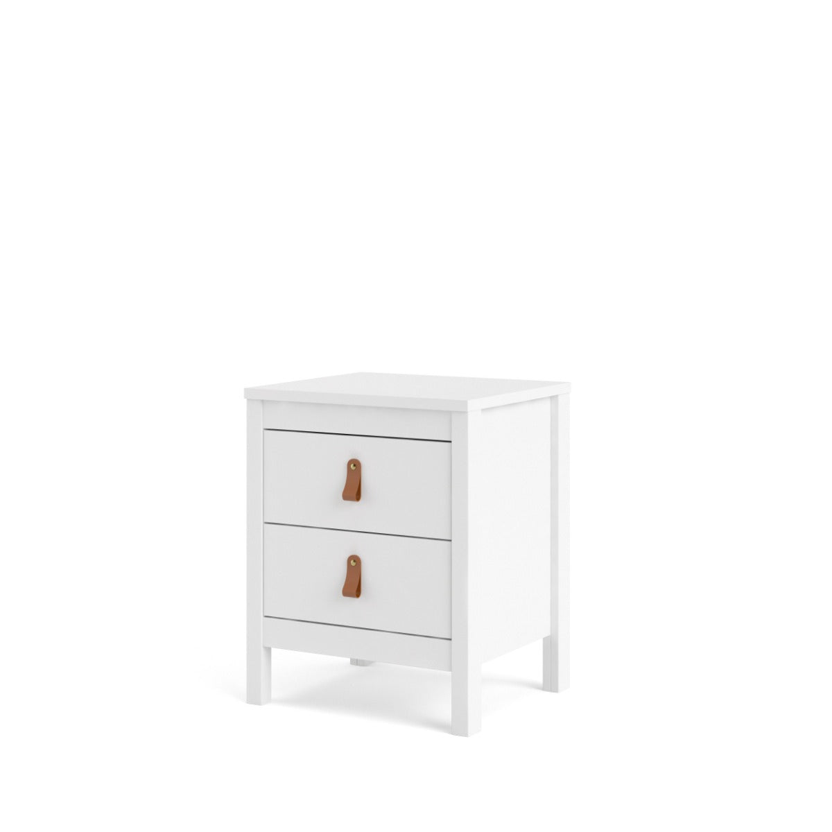Madrid 2 Drawer Nightstand - White