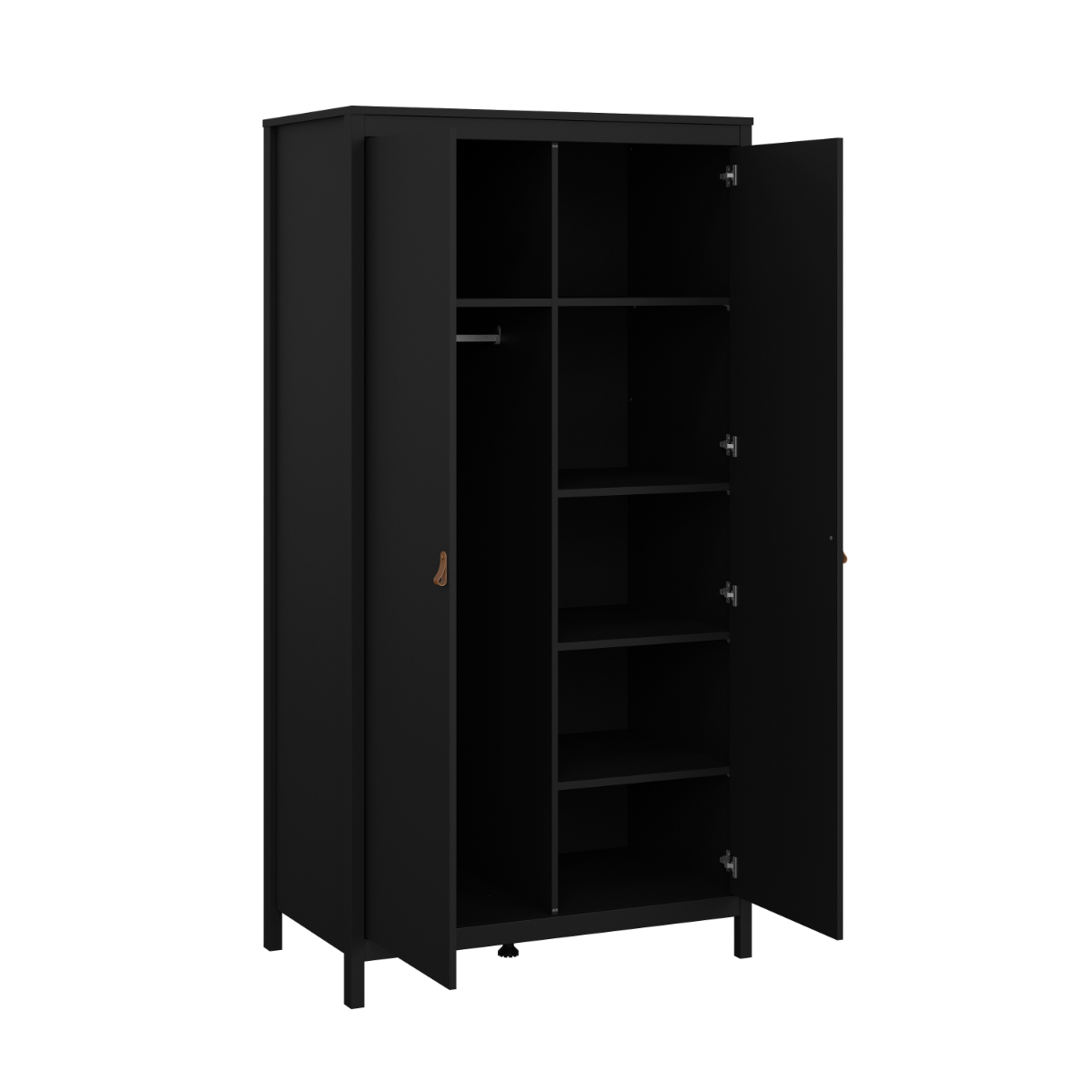 Madrid 2 Door Wardrobe - Black