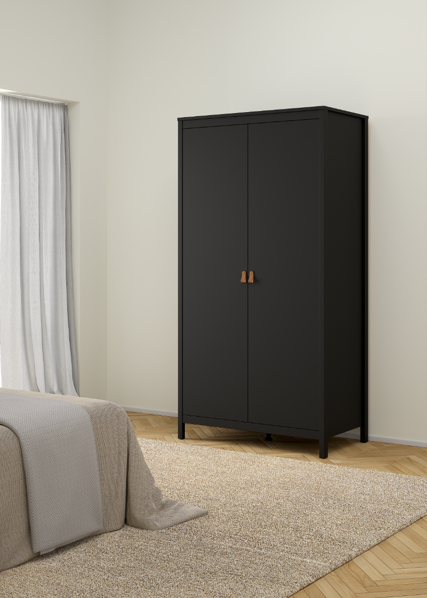 Madrid 2 Door Wardrobe - Black