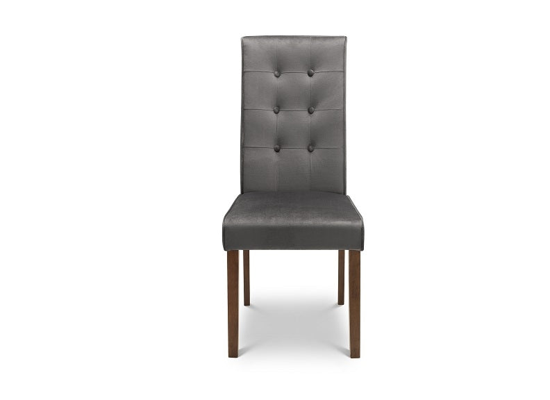 Madrid Grey Velvet Chair - front