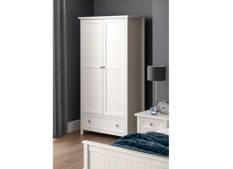 Maine White 2 Door Robe - 1