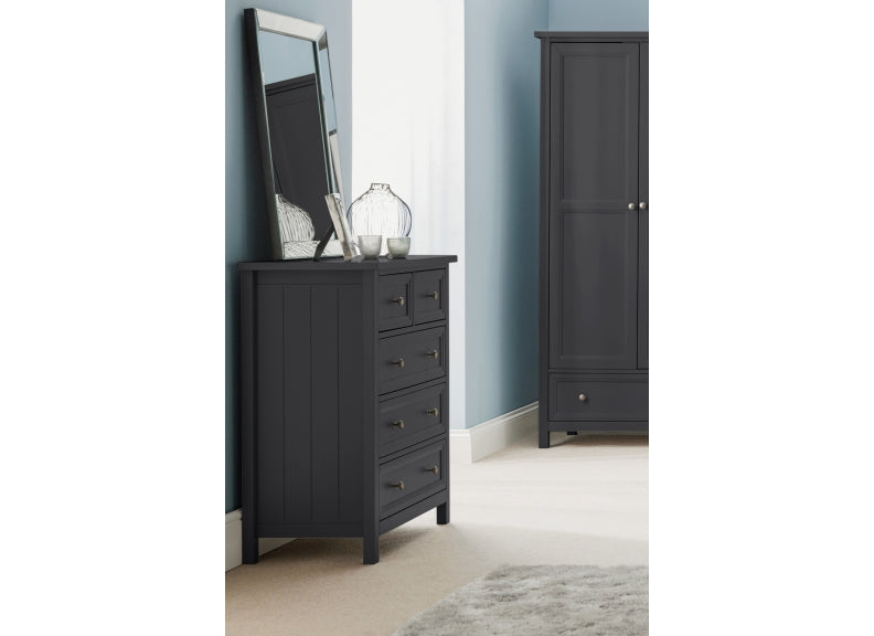 Maine Anthracite 3+2 Drawer Chest