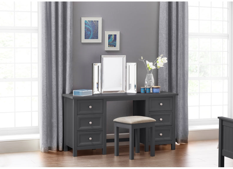 Maine Anthracite Dressing Table W/Optional Extras