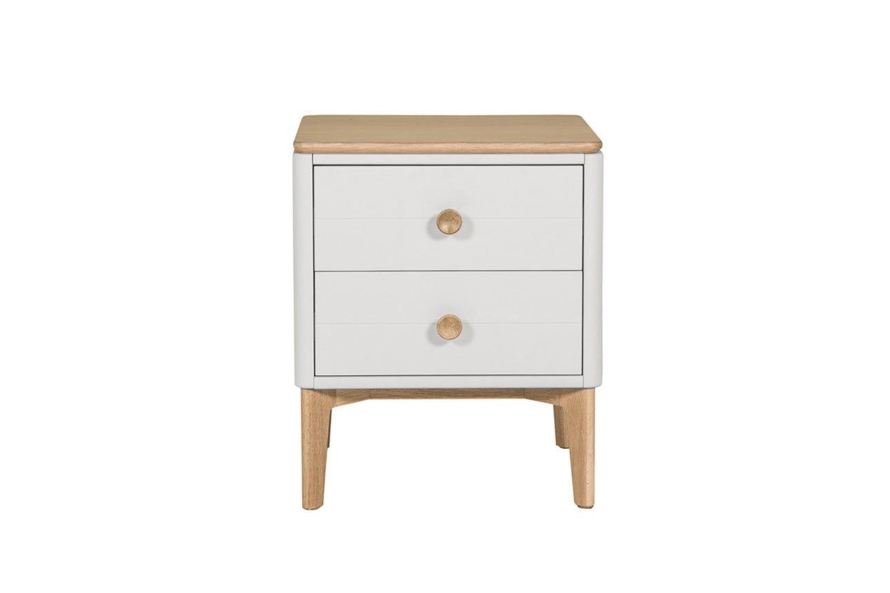 Elegant Marlow Bedside Table in Cashmere Oak Finish