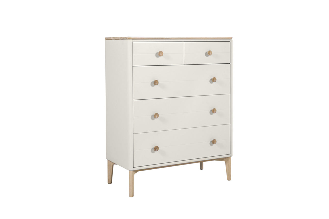 Marlow Medium Chest 5 Drawers- Cashmere Oak