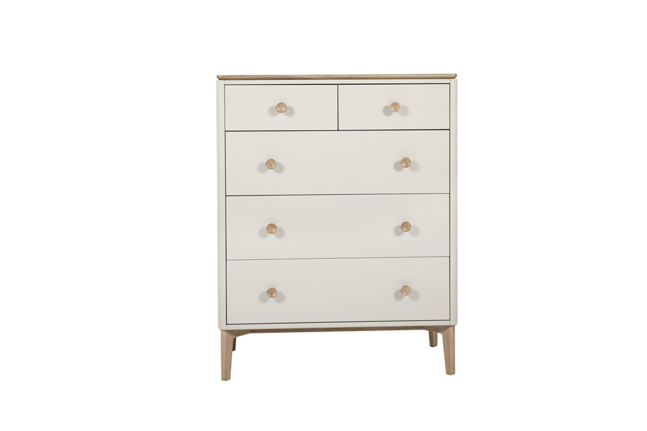 Marlow Medium Chest 5 Drawers- Cashmere Oak
