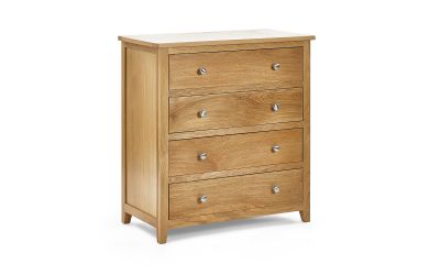 Mallory 4 Drawer Chest - Stylish Solid Oak Storage Solution for Your Bedroom | Delivery in 3-5 Weeks