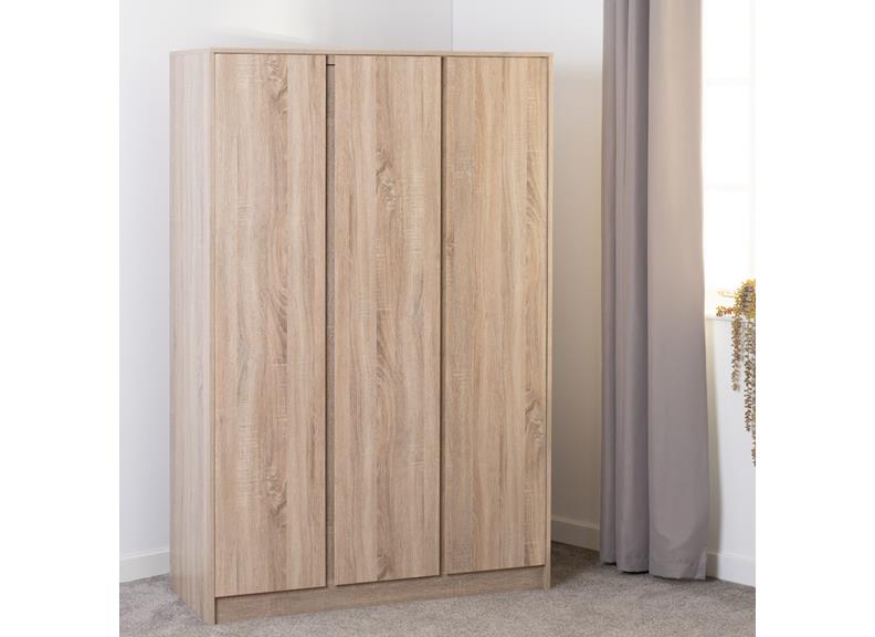 Malvern Sonoma Oak Triple Wardrobe - room