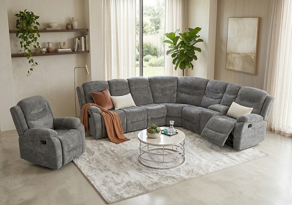 Benson Manual Recliner Corner Sofa – supplier image 2