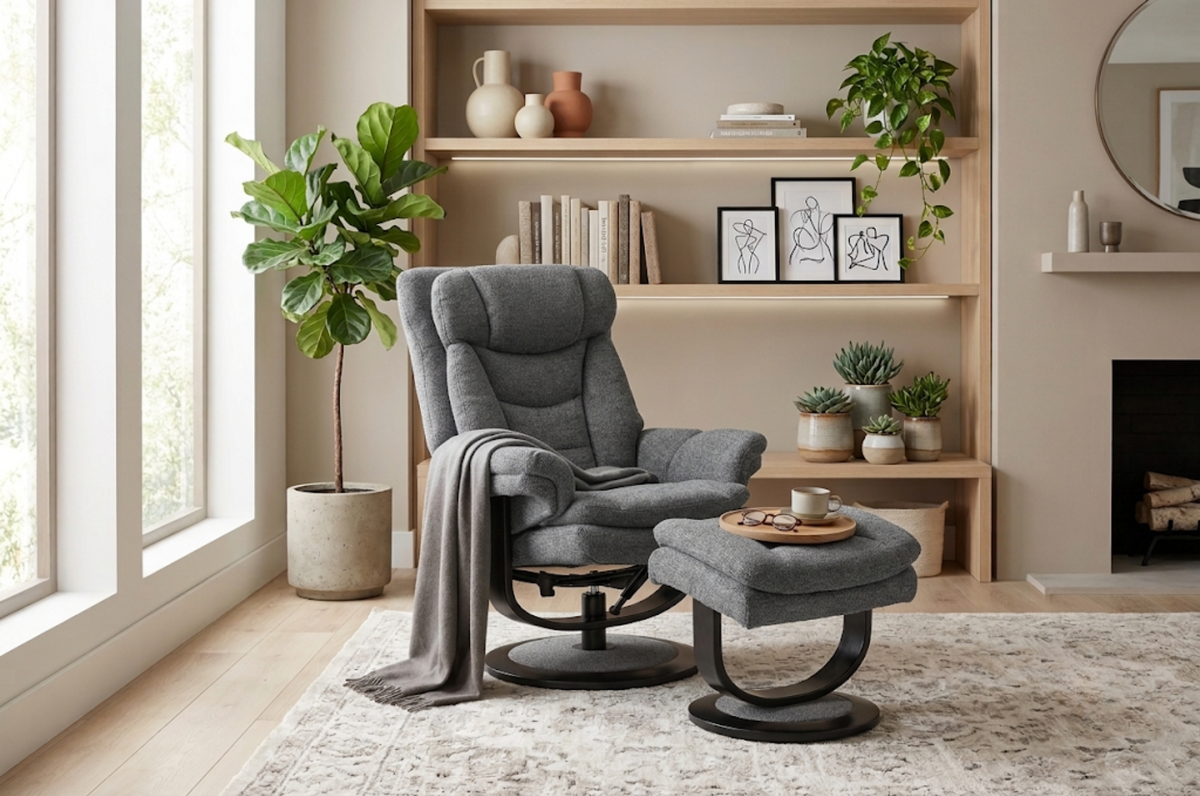 Rio Swivel Chair & Footstool – supplier image 1
