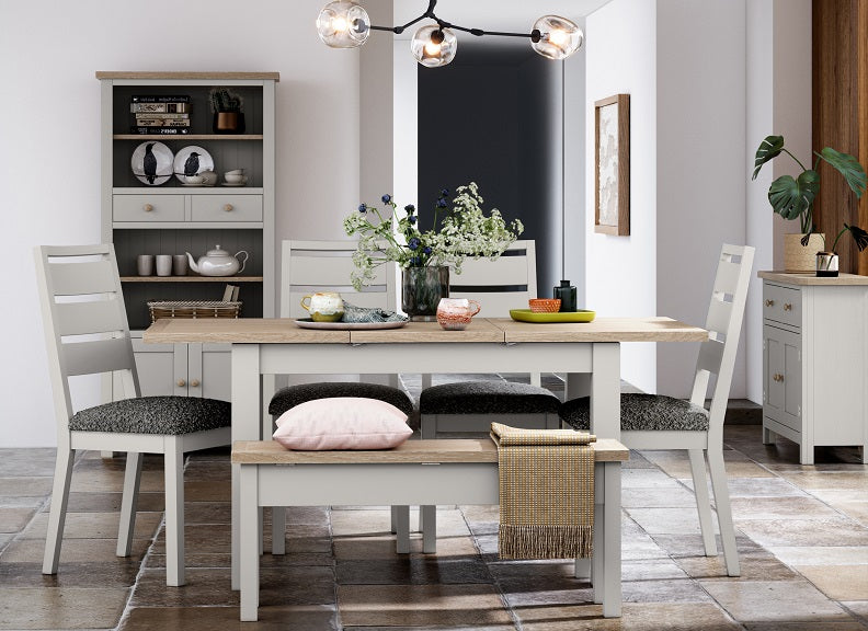 MODERN COUNTRY GREY EXTENDING DINING TABLE__ FREE NATIONWIDE DELIVERY BY HOMELINE FURNITURE