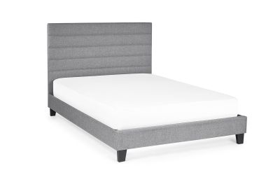 Merida Single Bed 90cm - Grey Linen | Timeless Upholstered Bed