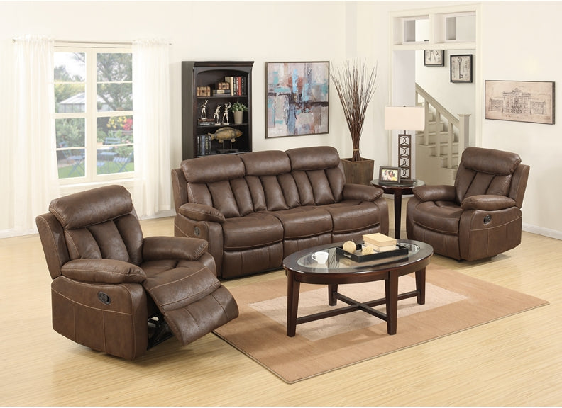 Merrion Feel Fabric Reclining Three Seat Sofas