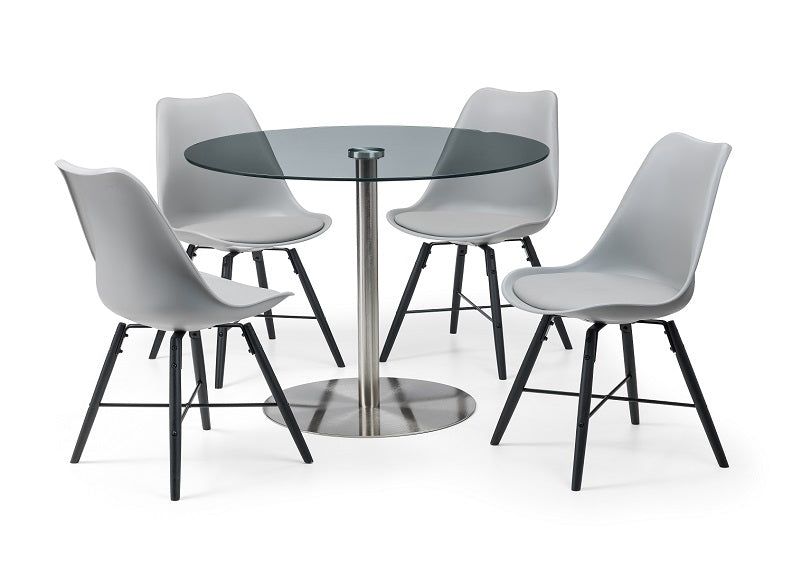 Milan Table & Kari Grey Dining Set