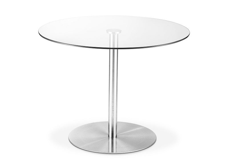 Milan Round Glass Topped Pedestal Table