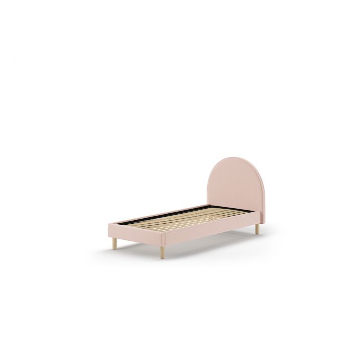 MOON BED 90 X 200 CM PINK BOUCLE