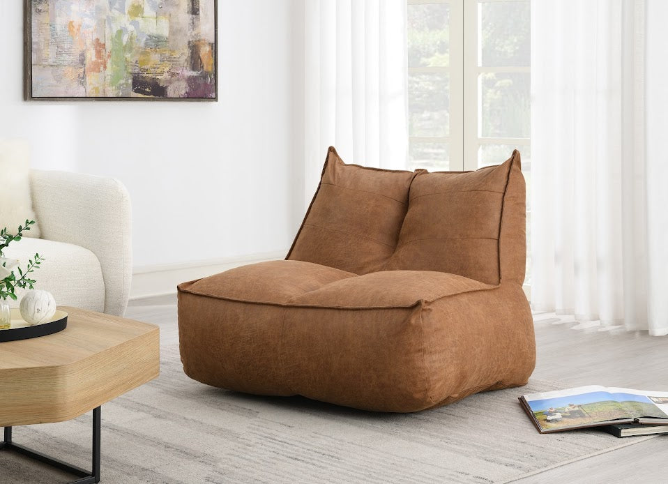 Modern Tan Sofa Bean Bag – Sleek Minimalist Design for Ultimate Comfort | Free Delivery from Homeline Furniture