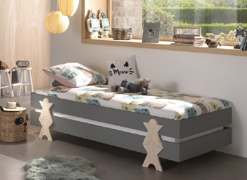 Modulo Grey Smiley Stacked Beds