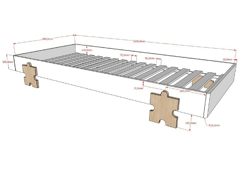 Modulo Puzzle Bed Dimensions