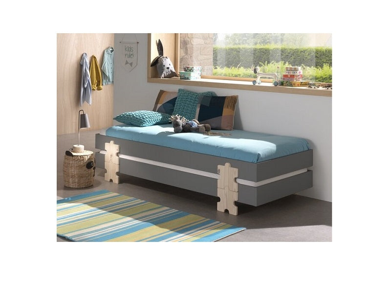 Modulo Grey Puzzle Bed Stacked