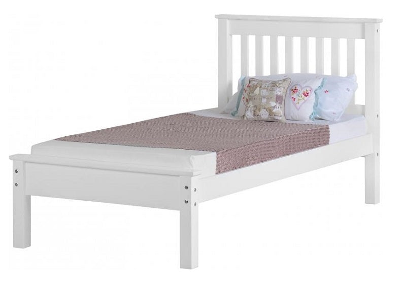 Monaco White High & Low Foot Bedframes