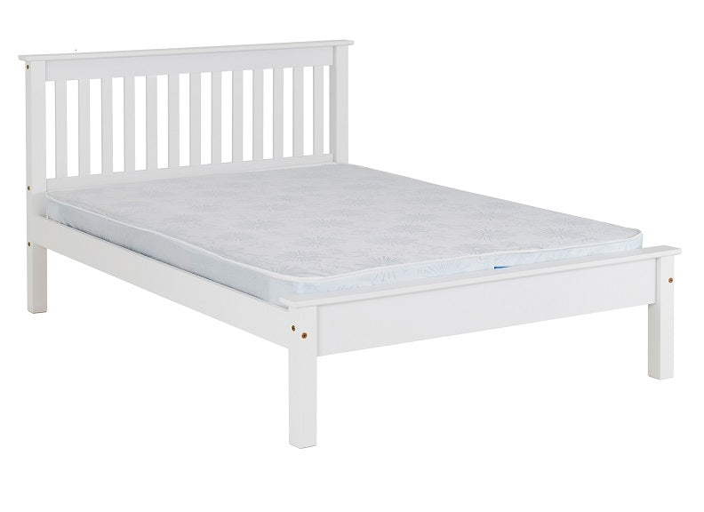 Monaco White High & Low Foot Bedframes