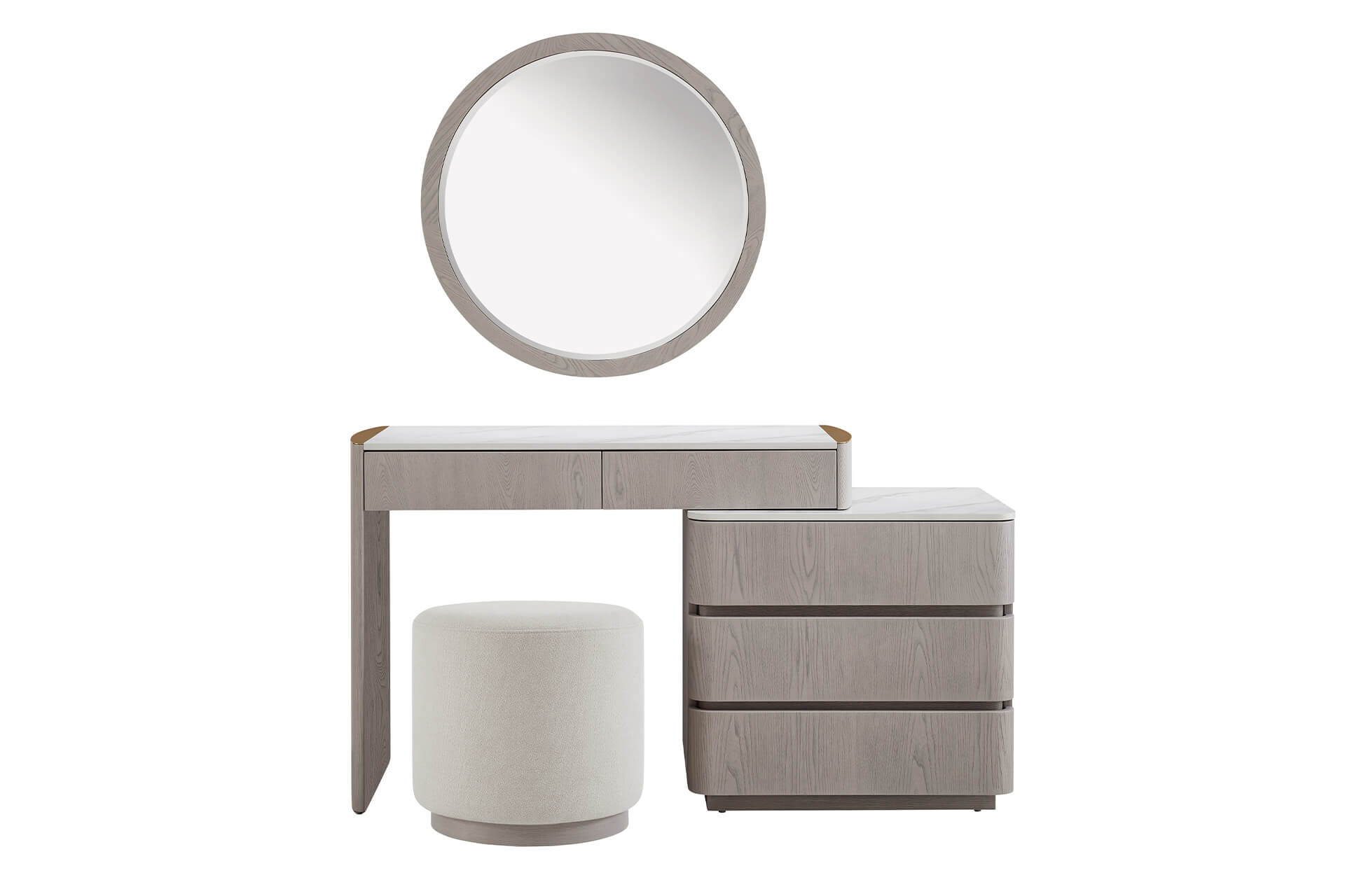 Mondello Dressing Table with 5 Drawer Chest