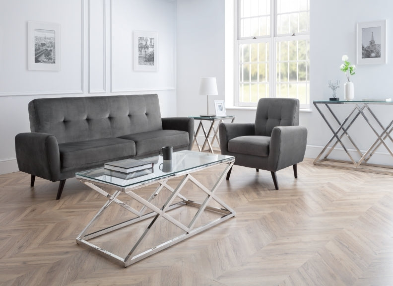Monza Grey Velvet 3+1 Room