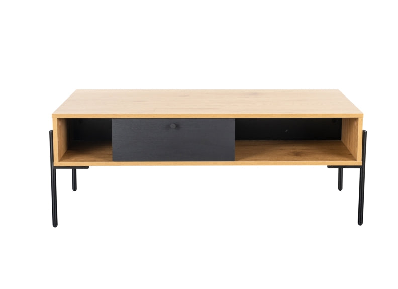 Madrid Oak & Black 120 cm Coffee Table - Special Offer