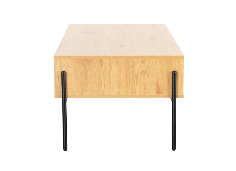 Madrid Oak & Black 120 cm Coffee Table - Special Offer
