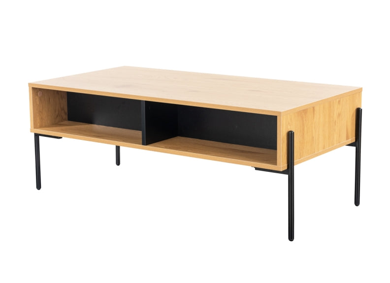 Madrid Oak & Black 120 cm Coffee Table - Special Offer