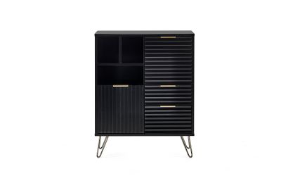 Murano 2 Door 2 Drawer Sideboard - Matte Black | Sleek Storage Solution