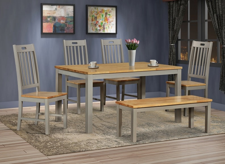Nappa Grey & Oak Dining Set