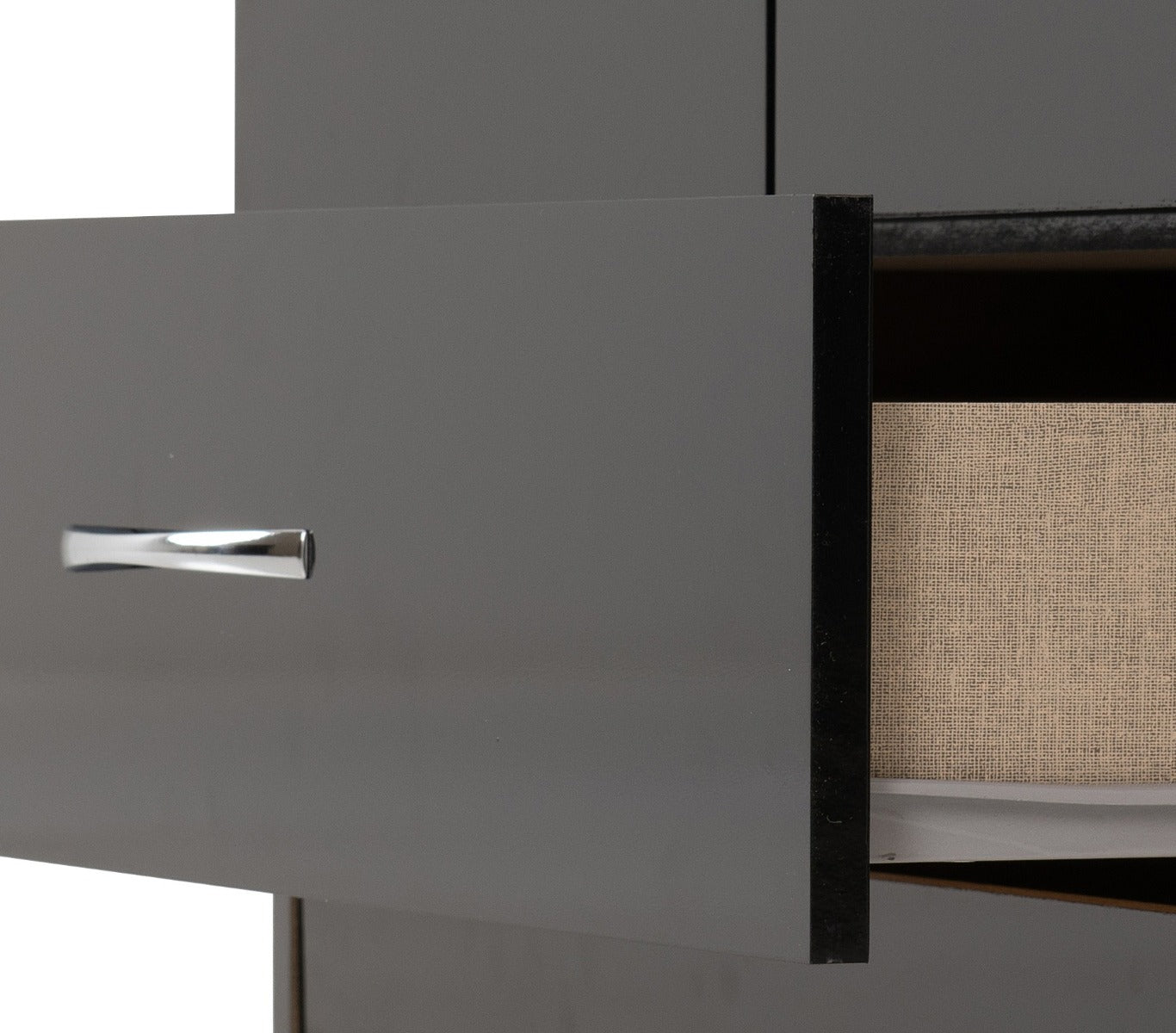 Nevada Black Gloss 6 Drawer Chest