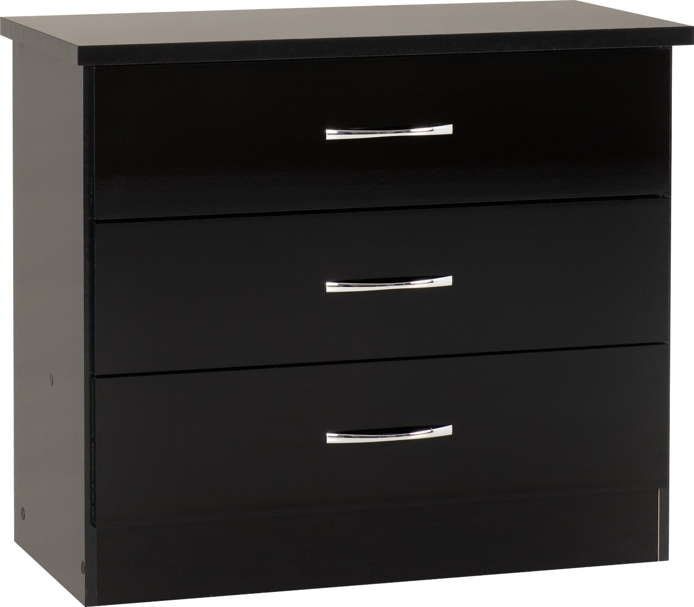 Nevada Black Gloss 3 Drawer Chest