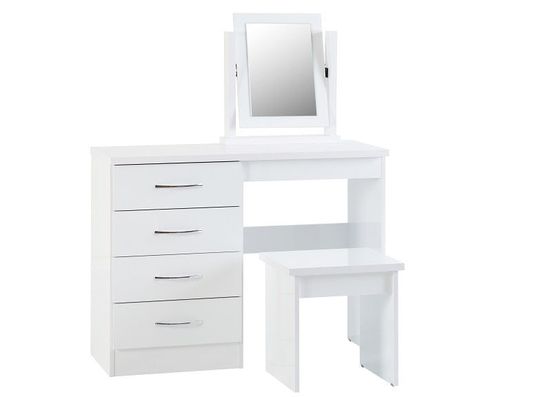 Nevada White Dressing Table Set