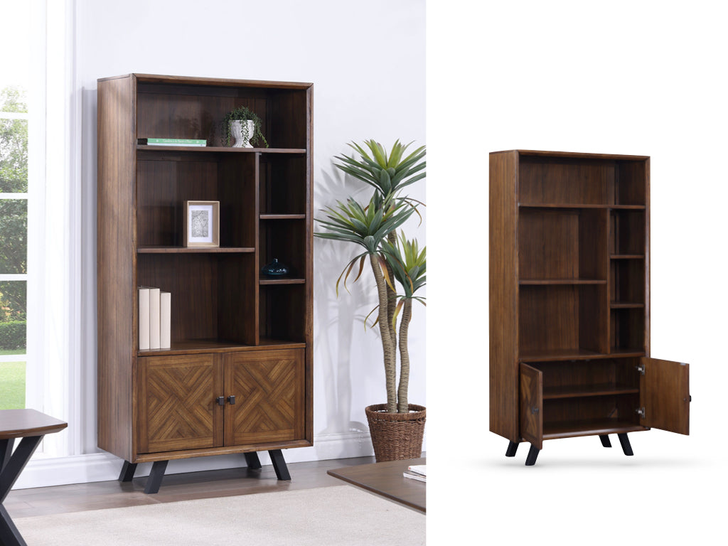 Nevada Large Bookcase 2 Door (PRE-ORDER FOR OCTOBER)