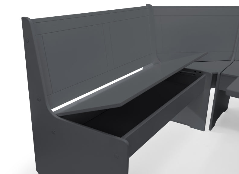 Newport Anthracite Corner Dining Set Bench