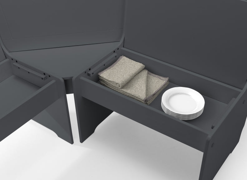 Newport Anthracite Corner Dining Set Detail