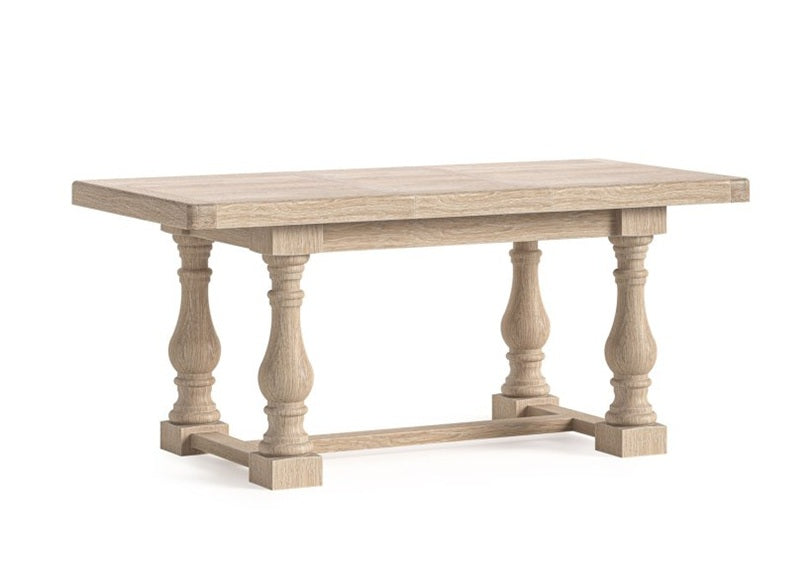 Normandy Extending Trestle Dining Tables | Extending Oak Tables With A Whitewashed Finish