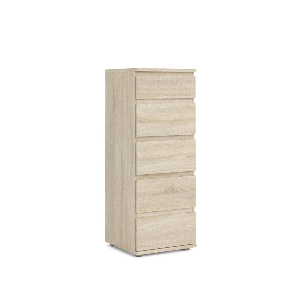 Nova 5 Drawer Narrow Chest - Oak