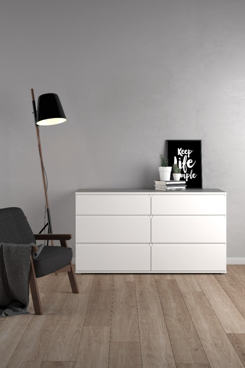 Nova 6 Drawer Chest - White