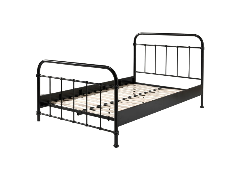 New York Black Double Metal Bed