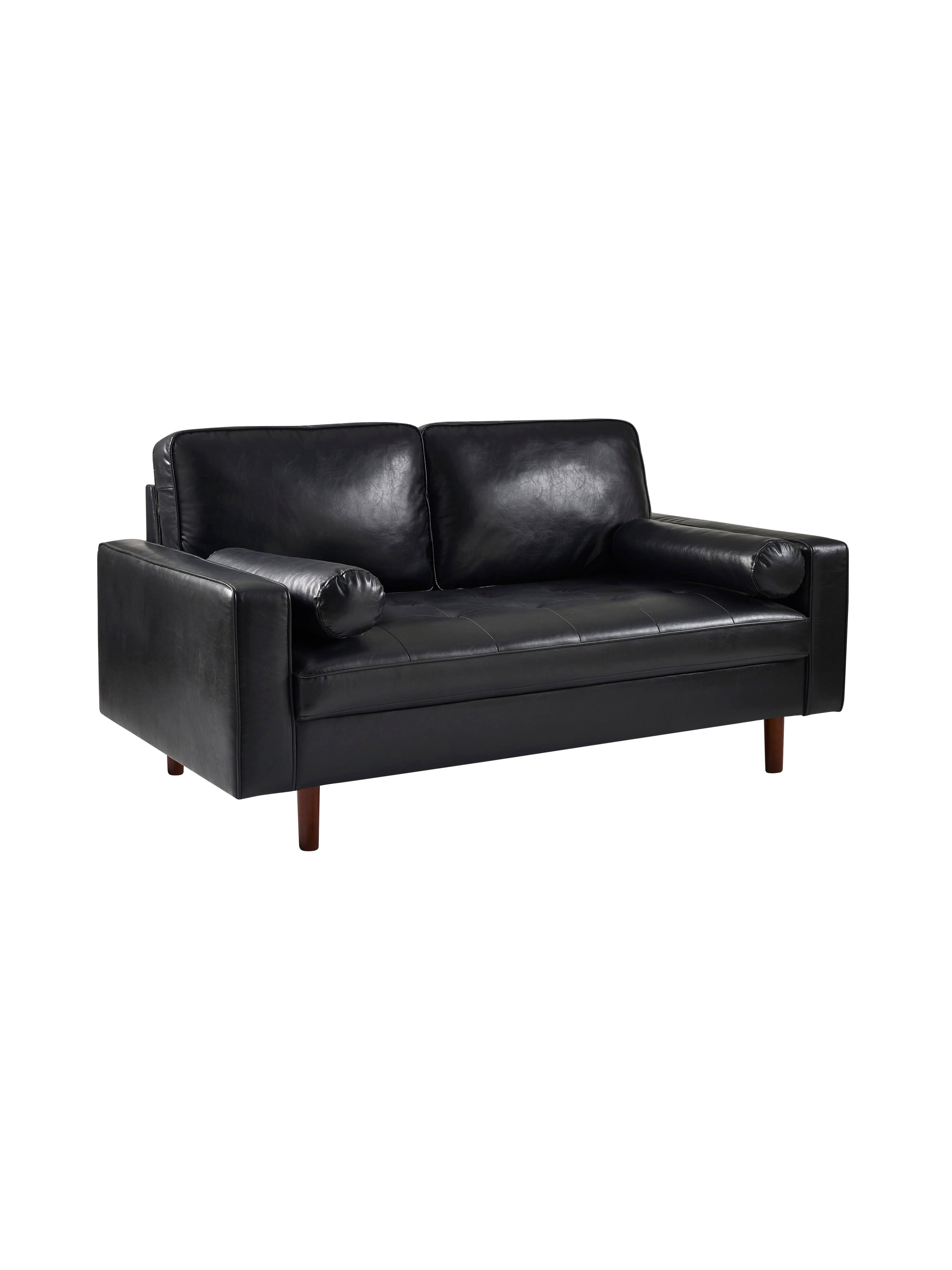 Henley Black Faux Leather 3 Seater Sofa