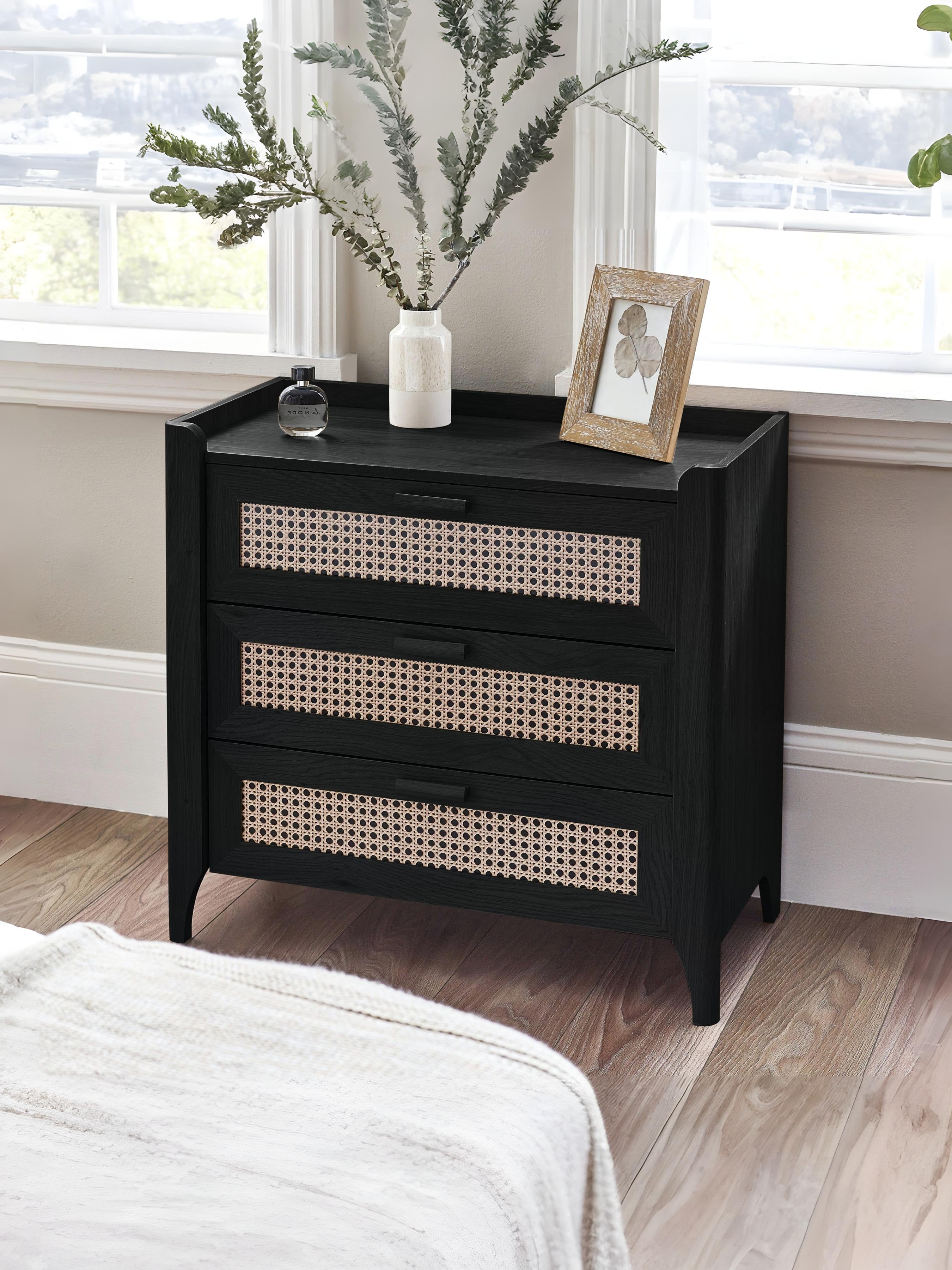Sydney 3 Drawer Chest - Black Ash