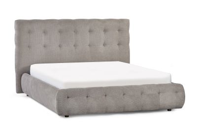Odette Bed 150cm - Luxurious Light Taupe Upholstery
