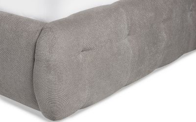 Odette Double Bed 135cm - Light Taupe, Luxurious Upholstery